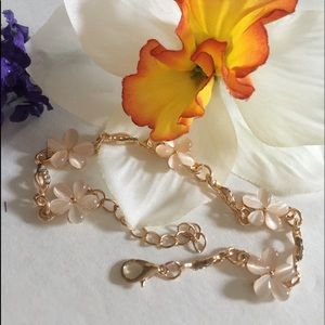 Opal flower bracelet.